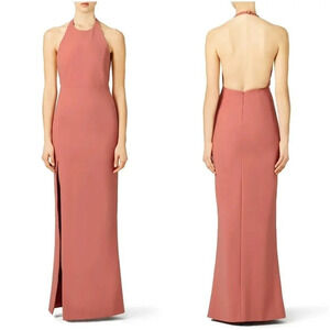 Elizabeth & James Pink Ventus Halter Formal Gown $695